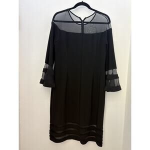 Joseph Ribkoff Black Long Sleeve Dress Womens Size 16 Pre-Owned Excellent